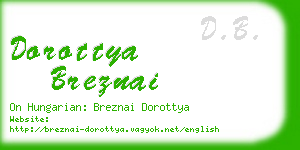 dorottya breznai business card